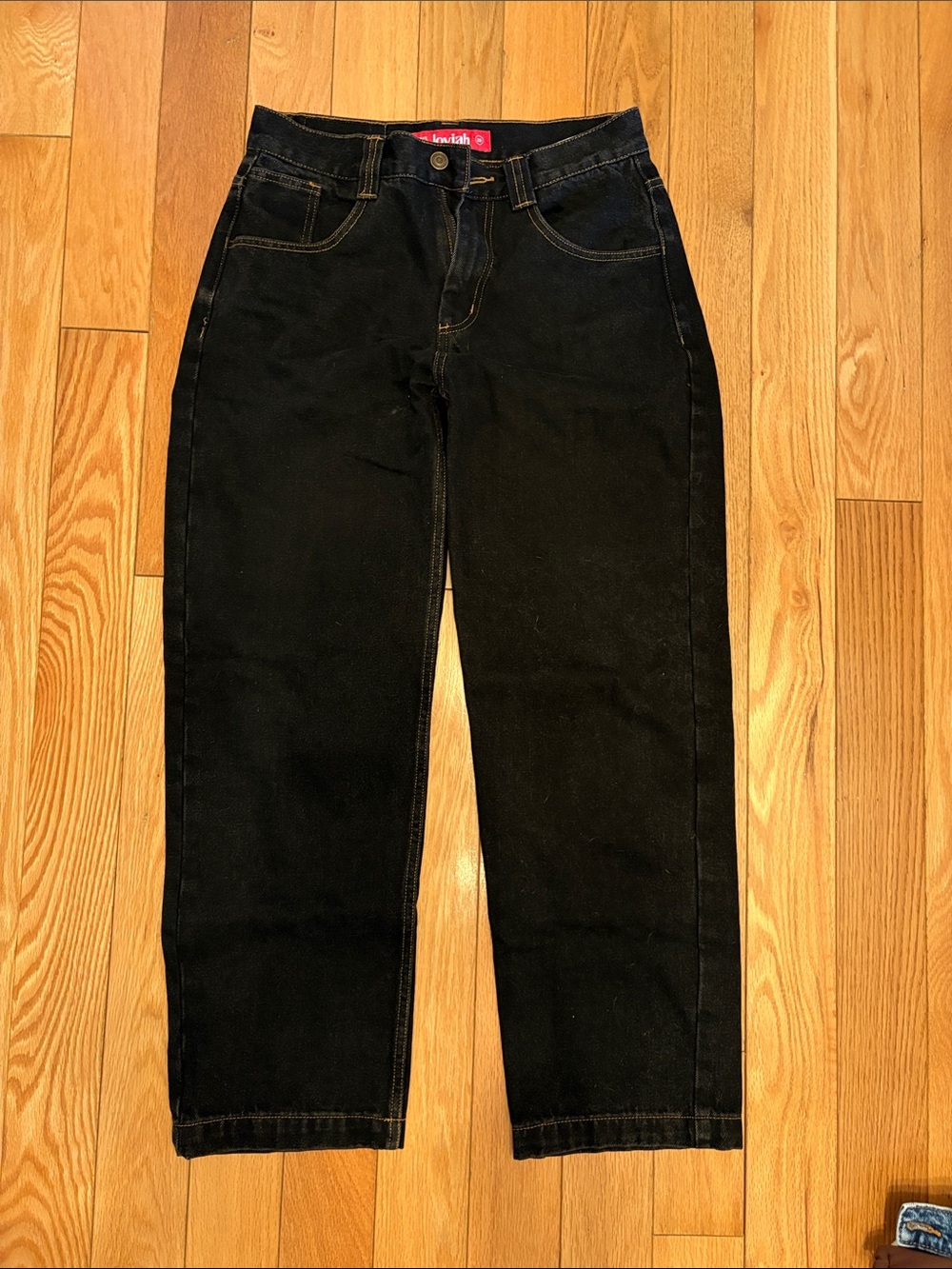 Loviah Black Straight-Leg High-Waist Jeans